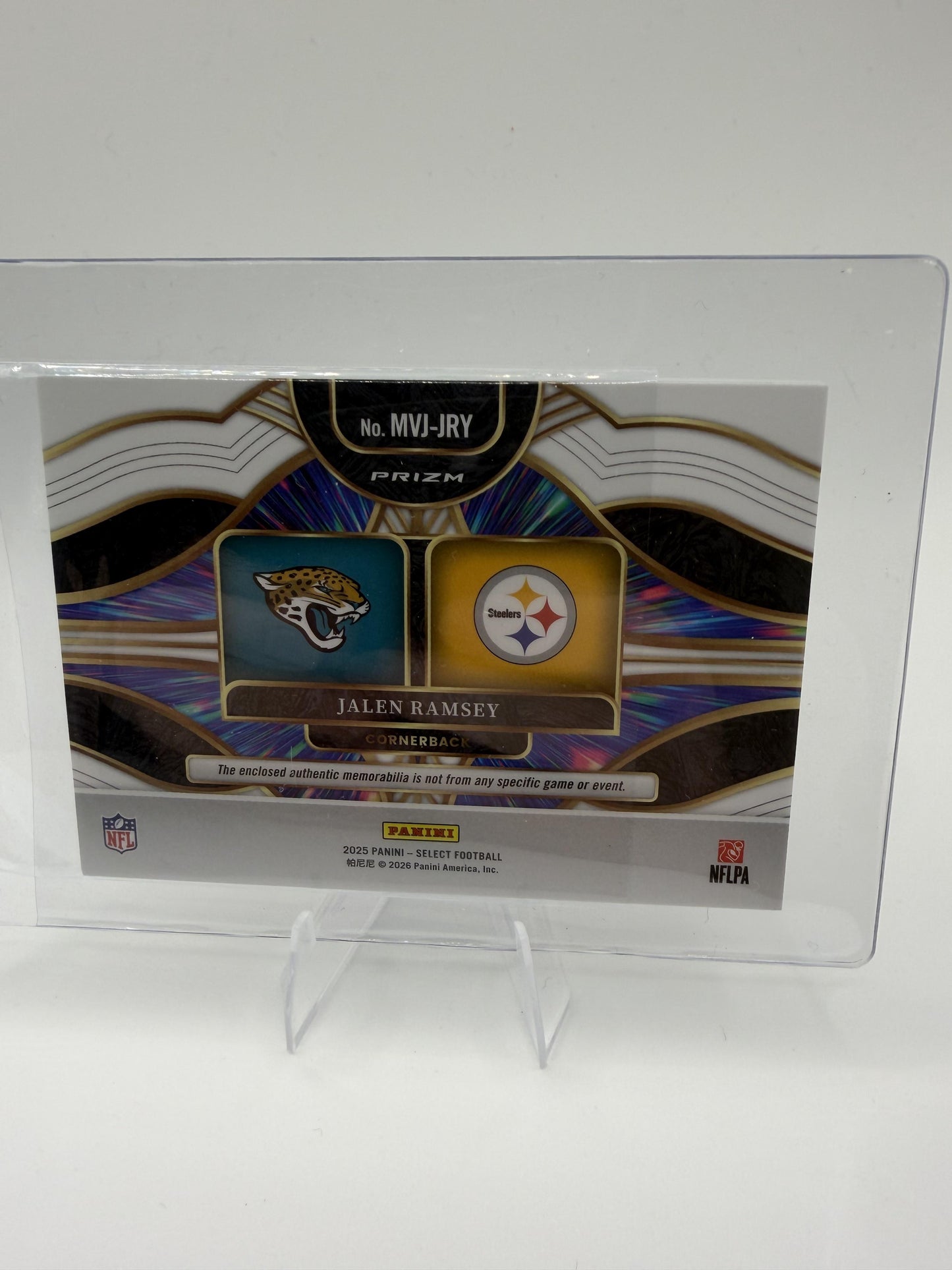 2025 Panini Select Jalen Ramsey Card Multiverse Jerseys Blue Prizm MEM Steelers