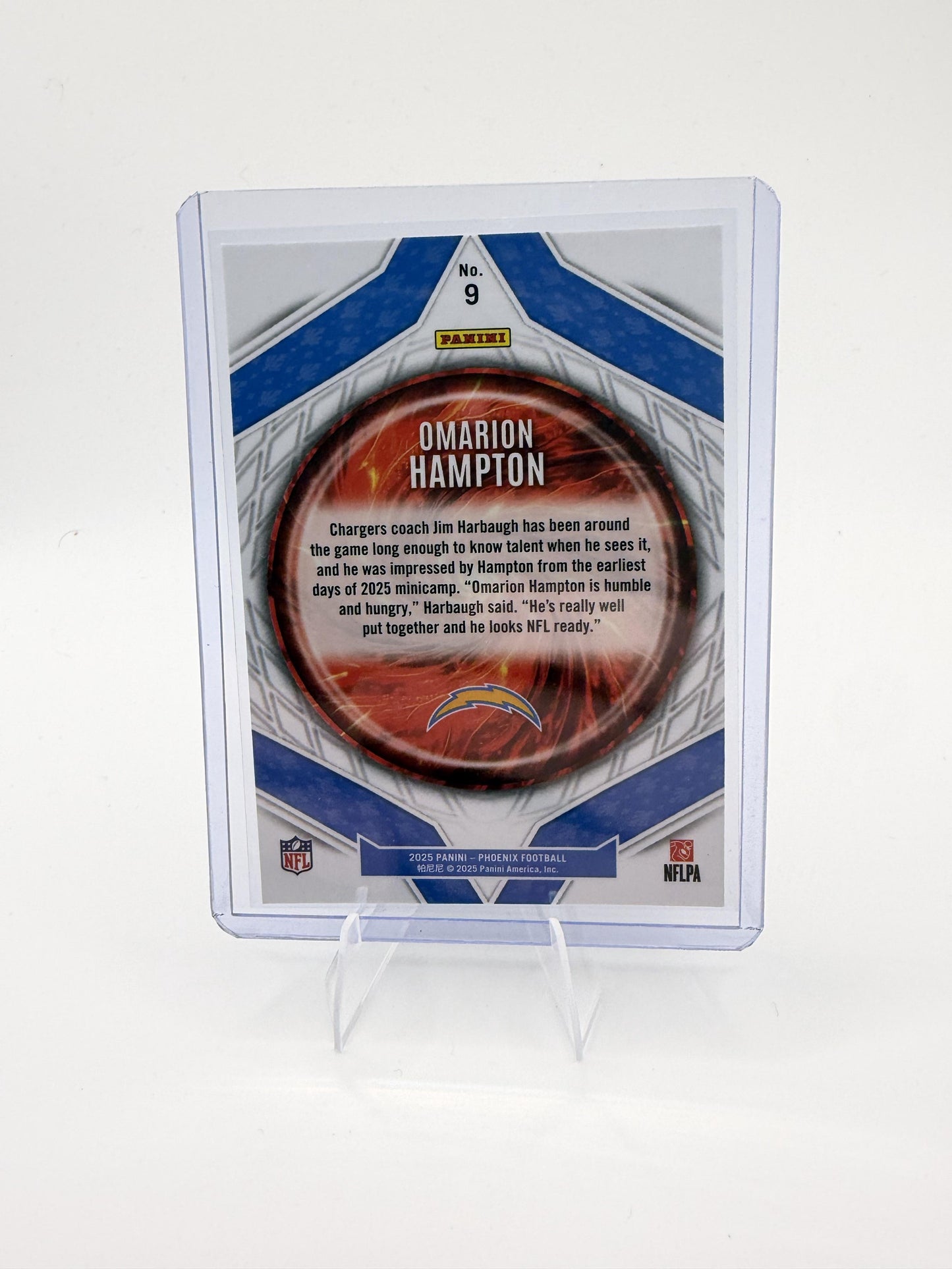 2025 Panini Phoenix Omarion Hampton Card Paragon Los Angeles Chargers #9