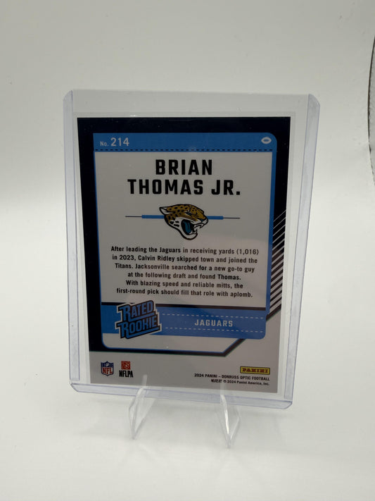 2024 Donruss Optic Brian Thomas Jr. Card RC Jacksonville Jaguars #214