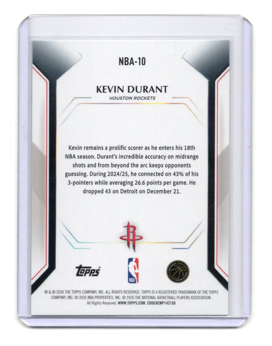 2025-26 Topps Kevin Durant Card Topps Collector Kit Houston Rockets #NBA-10