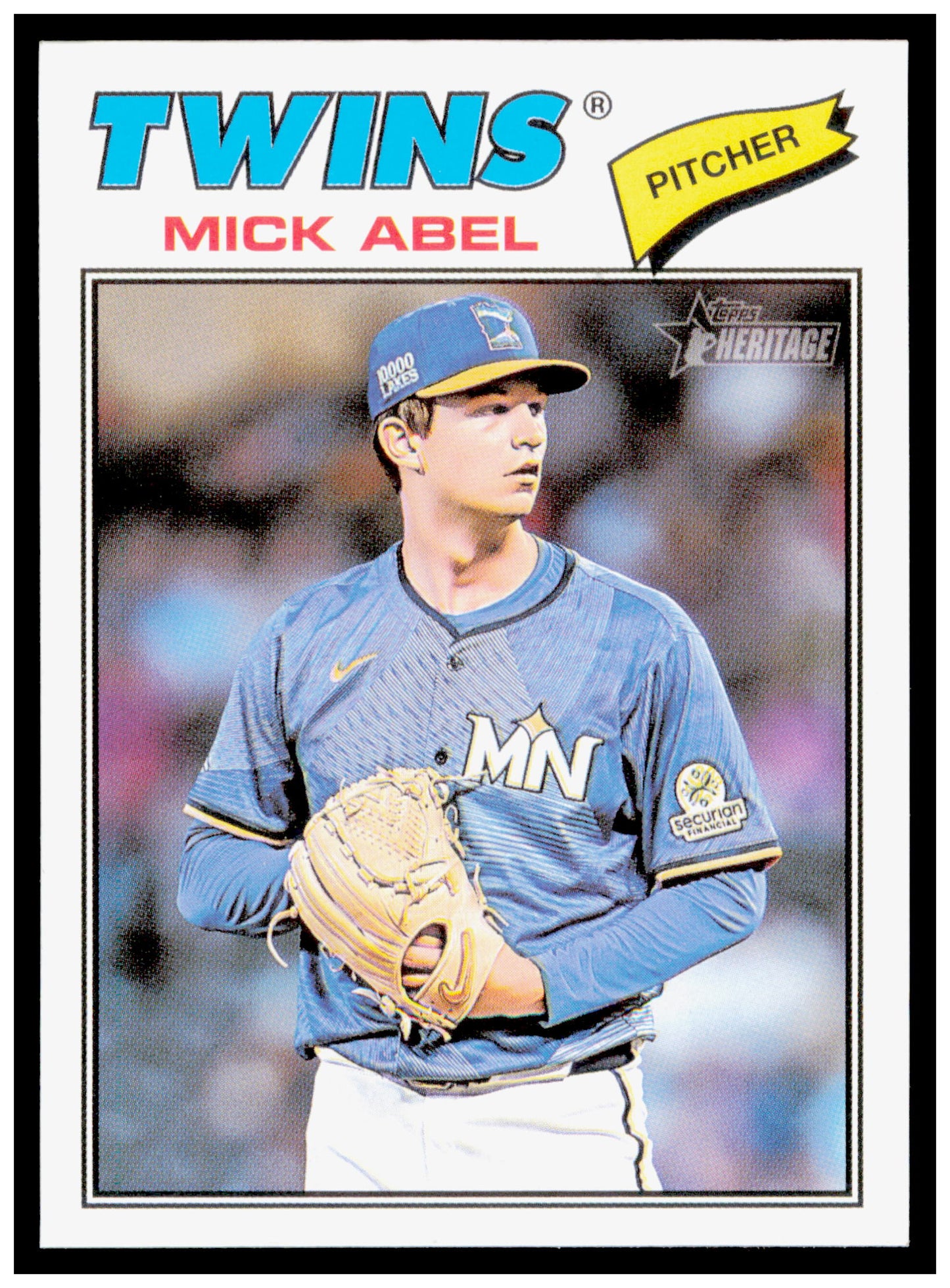 2026 Topps Heritage Mick Abel Card Minnesota Twins #292