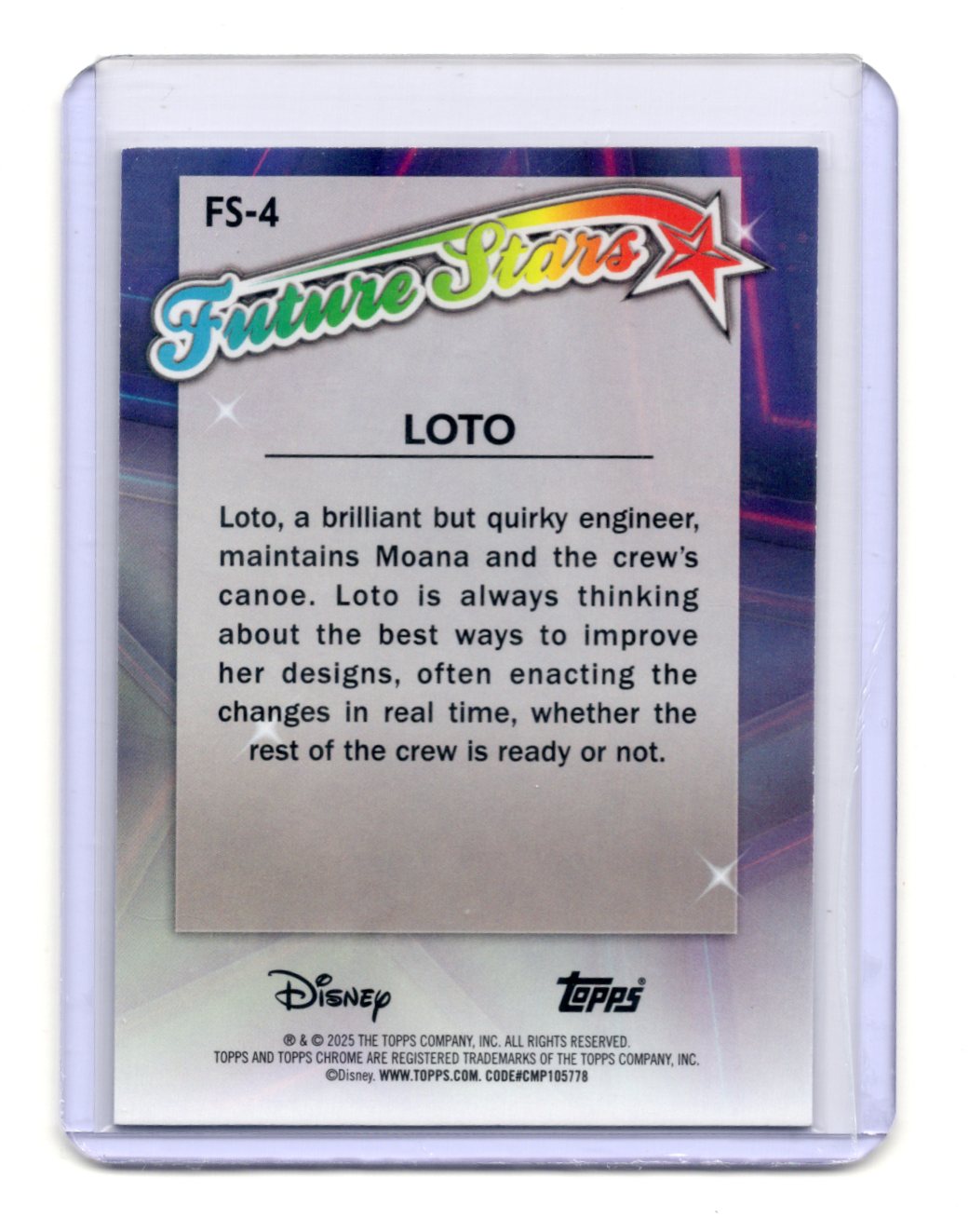 2025 Topps Chrome Disney Loto Card Future Stars #FS-4