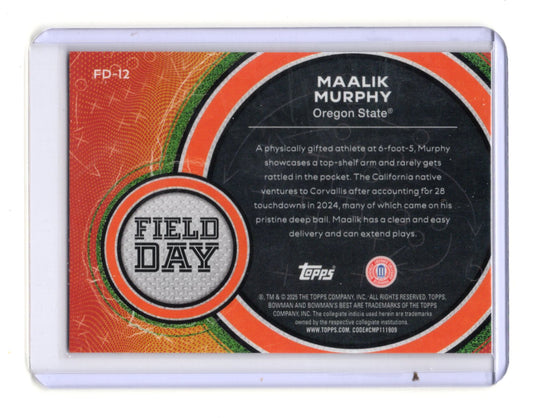 2025 Bowman University Best Maalik Murphy Card Field Day Beavers