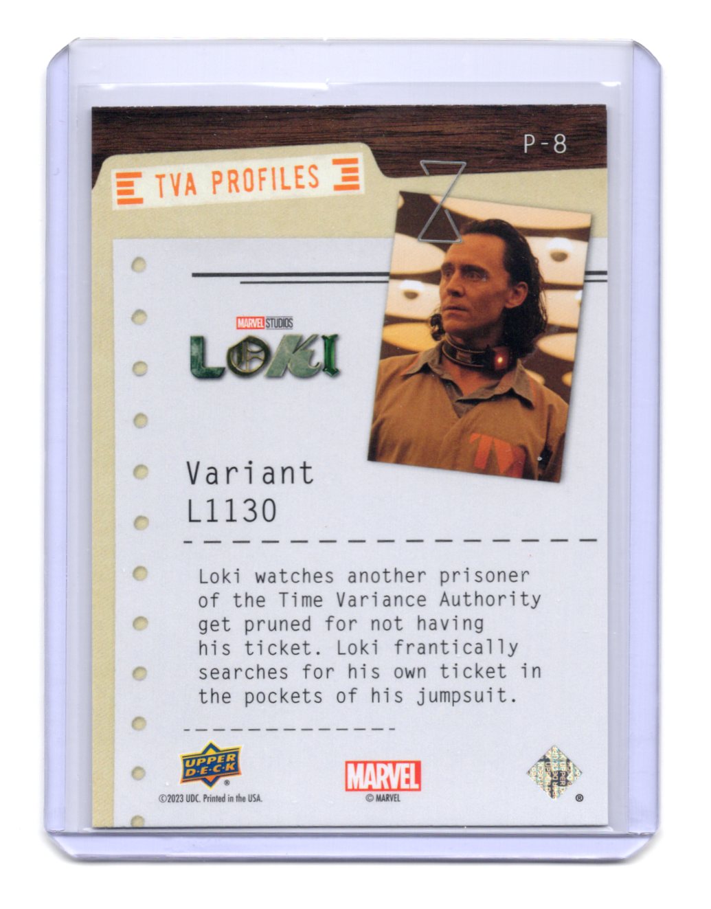 2023 Upper Deck Marvel Loki Season 1 Variant L1130 Card TVA Profiles #P-8