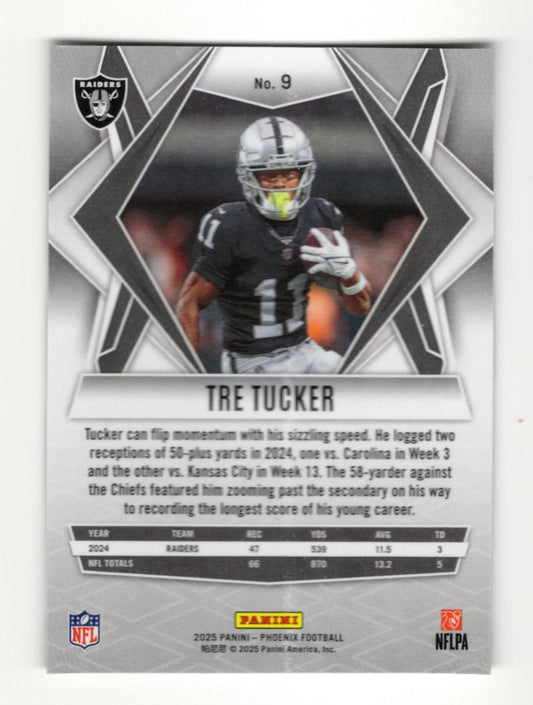 2025 Panini Phoenix Tre Tucker Card Las Vegas Raiders #9