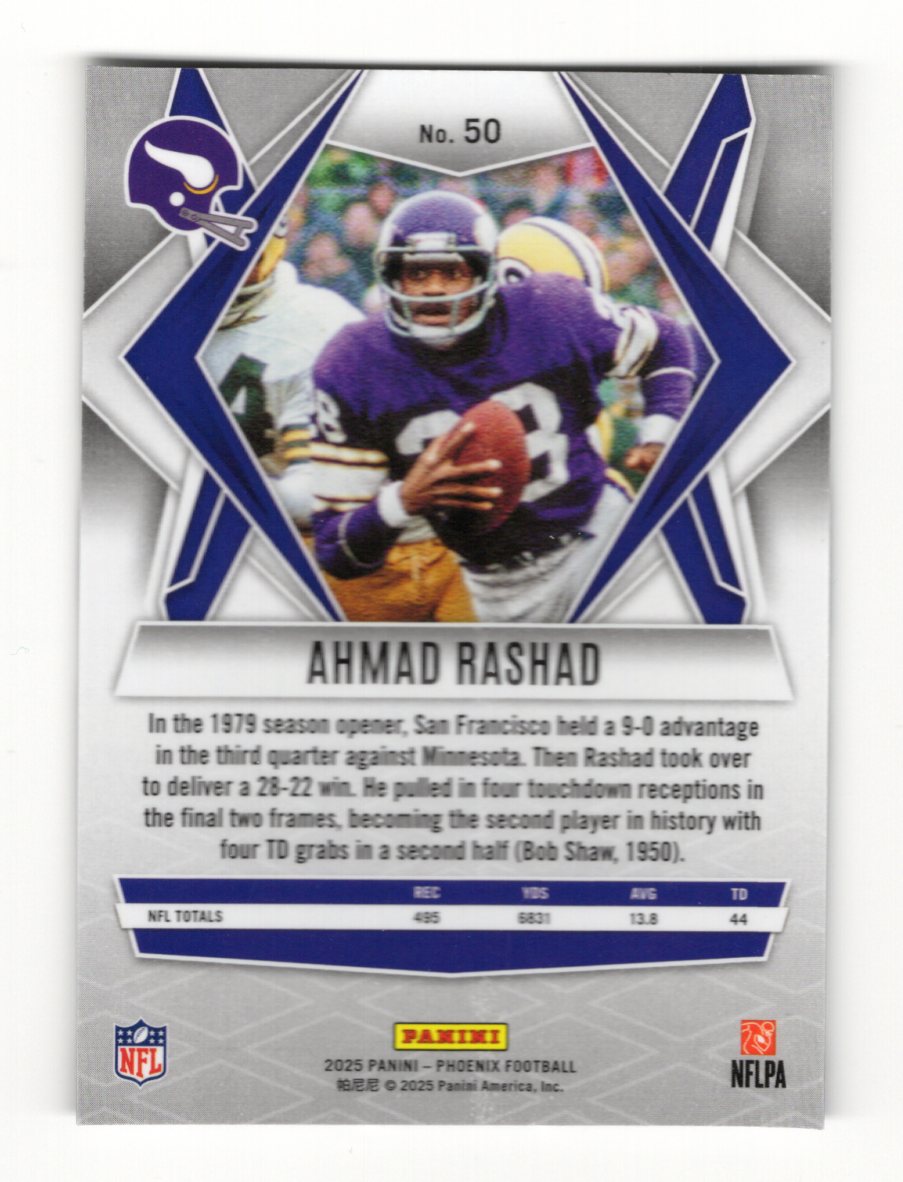 2025 Panini Phoenix Ahmad Rashad Card Minnesota Vikings #50