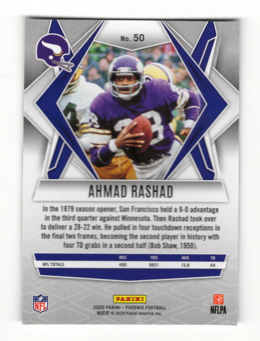 2025 Panini Phoenix Ahmad Rashad Card Minnesota Vikings #50