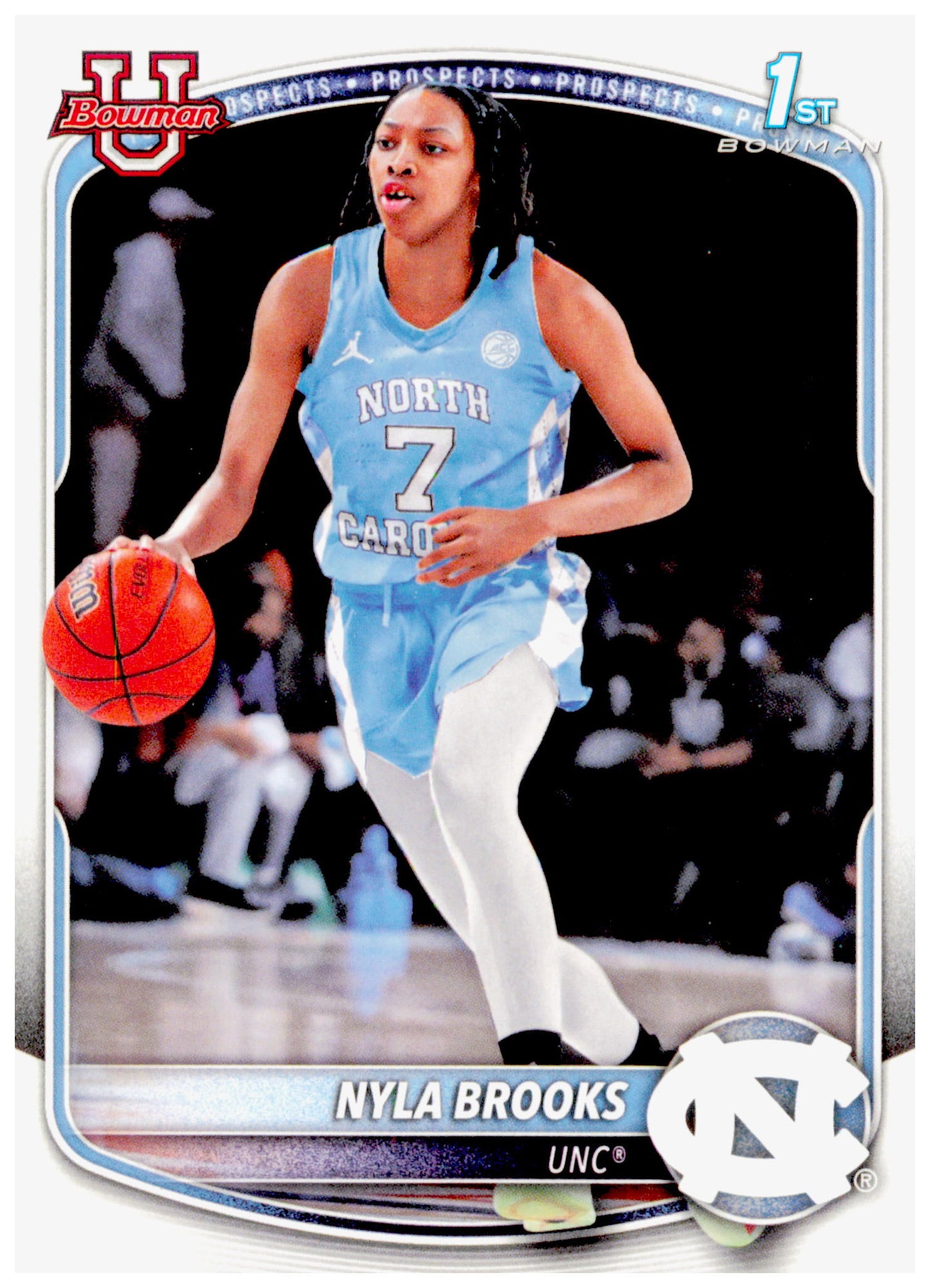 2025-26 Bowman Nyla Brooks Card Prospects North Carolina Tar Heels #BPP-63