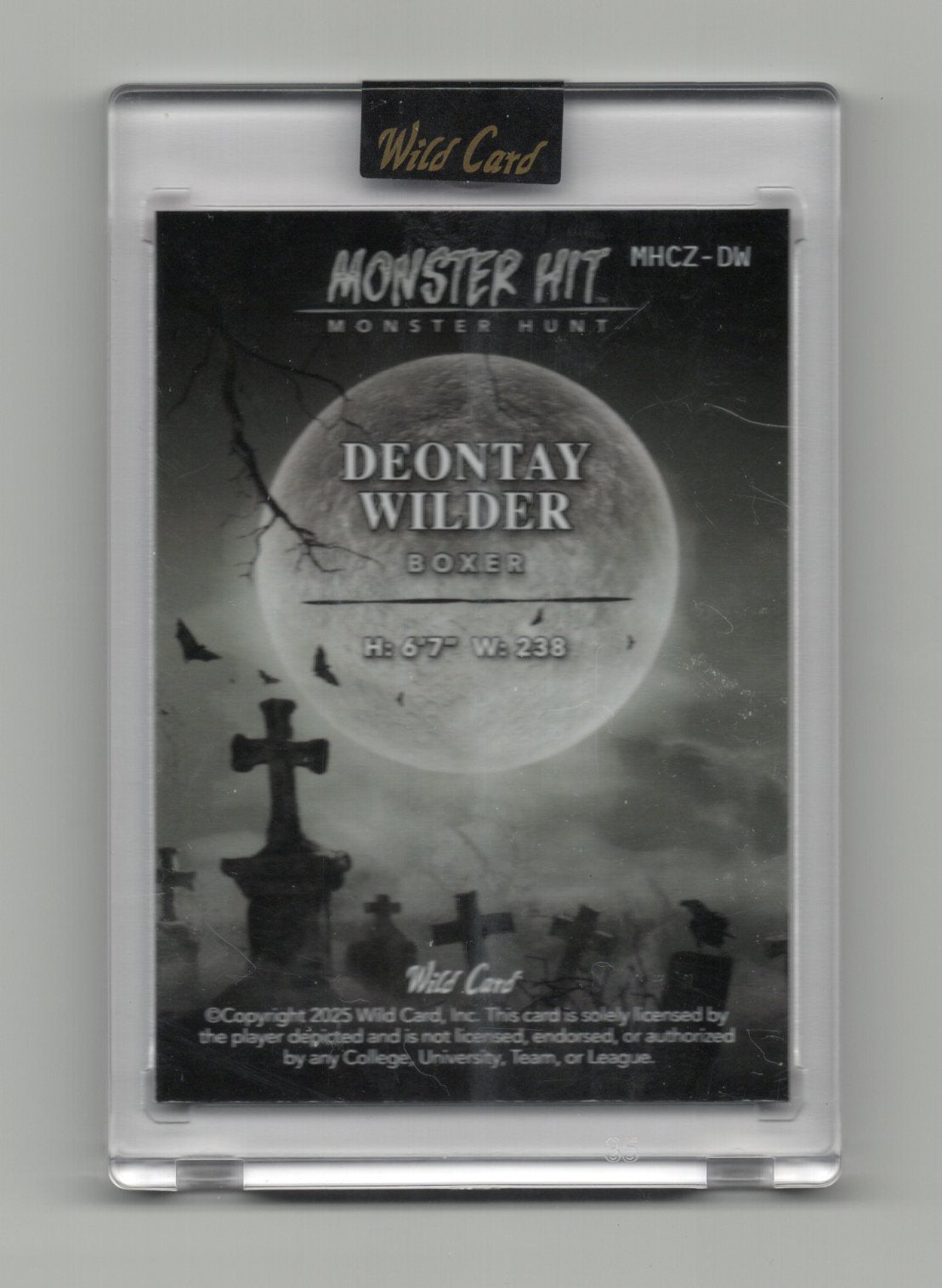 2025 Wild Card Haunted Hits - Island Monster Hit Zombie Deontay Wilder Card 1/1