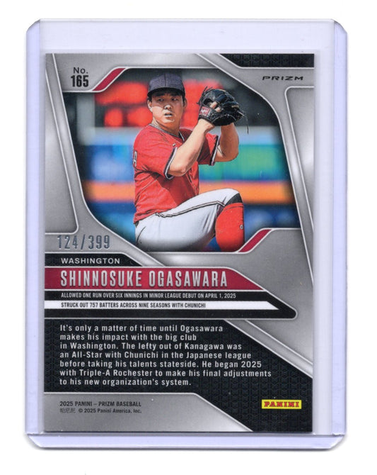 2025 Panini Prizm Baseball Shinnosuke Ogasawara Red Parallel /399 Nationals #165