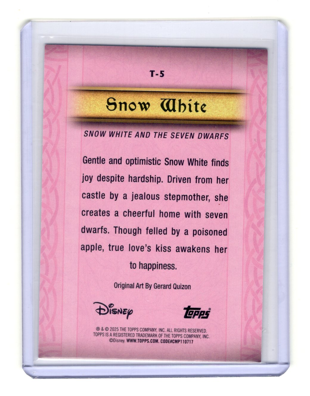 2025 Topps Disney Wonder Snow White Card Tapestries #T-5