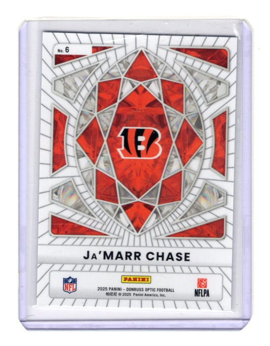 2025 Donruss Optic Ja'Marr Chase Card Diamond Hands Cincinnati Bengals #6