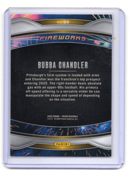 2025 Panini Prizm Bubba Chandler Card Fireworks Pittsburgh Pirates #20