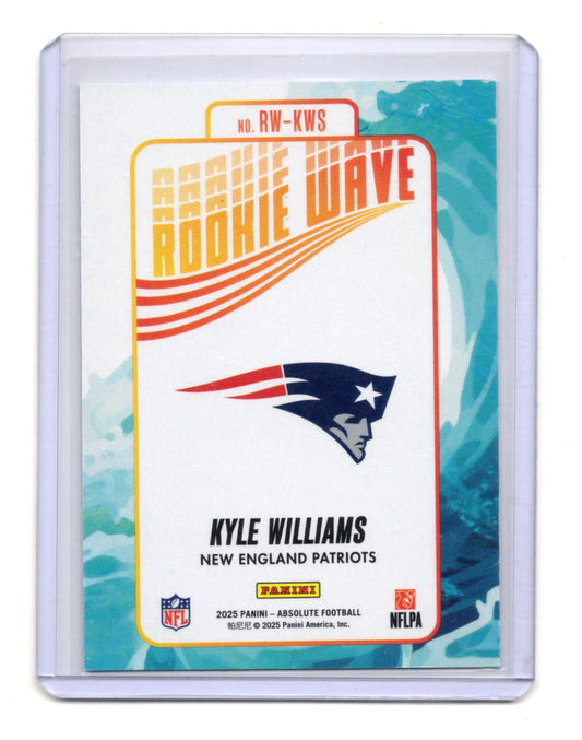2025 Panini Absolute Kyle Williams Card Rookie Wave New England Patriots #RW-KWS