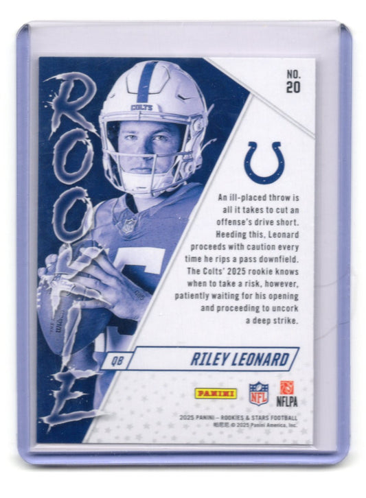 2025 Panini Rookies & Stars Riley Leonard Card Rookie Exclusive Indianapolis