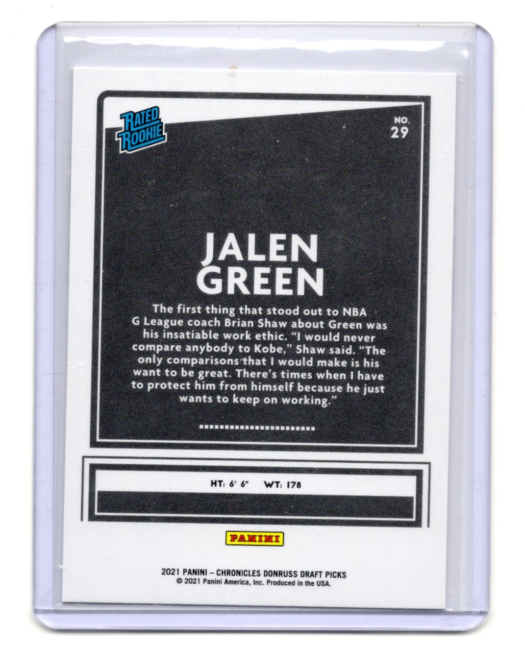 2021 Panini Chronicles Draft Picks Jalen Green Card NBA G League Ignite #29