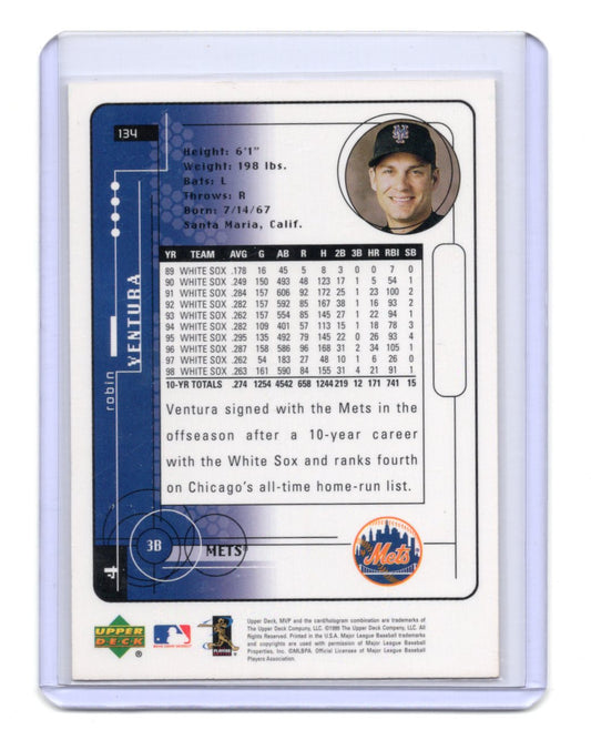 1999 Upper Deck MVP Robin Ventura Card New York Mets #134