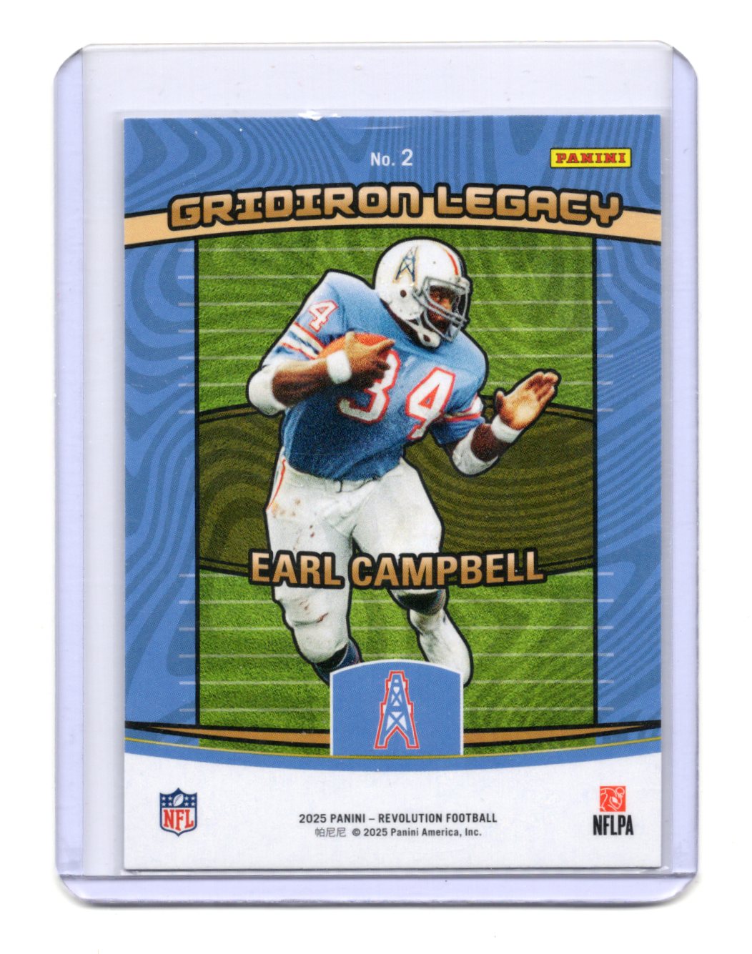 2025 Panini Revolution Earl Campbell Card Gridiron Legacy Houston Oilers #2