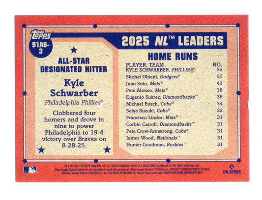 2026 Topps Series 2 Kyle Schwarber All-Star Crackle Foil Parallel Phillies