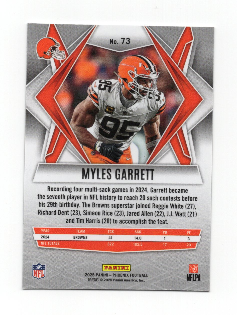 2025 Panini Phoenix Myles Garrett Card Cleveland Browns #73