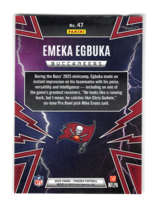2025 Panini Phoenix Emeka Egbuka Card Thunderbirds Tampa Bay Buccaneers #47