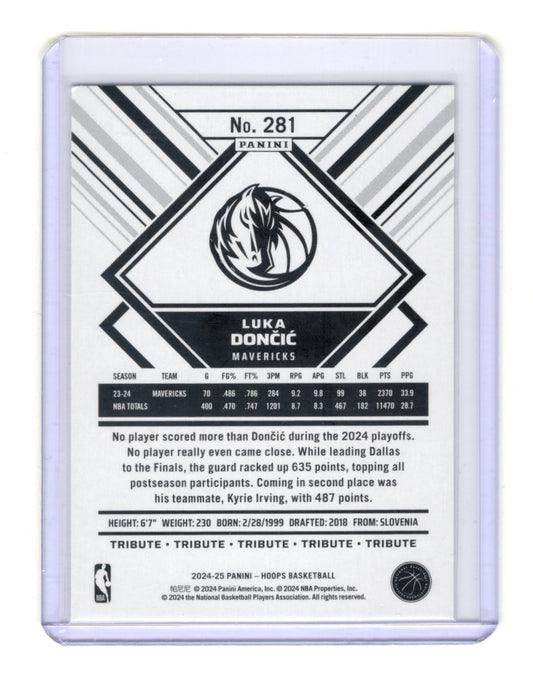 2024-25 Hoops Luka Doncic Card Dallas Mavericks #281