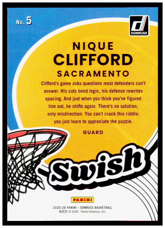 2025-26 Donruss Larry Bird Card Swish Boston Celtics #6