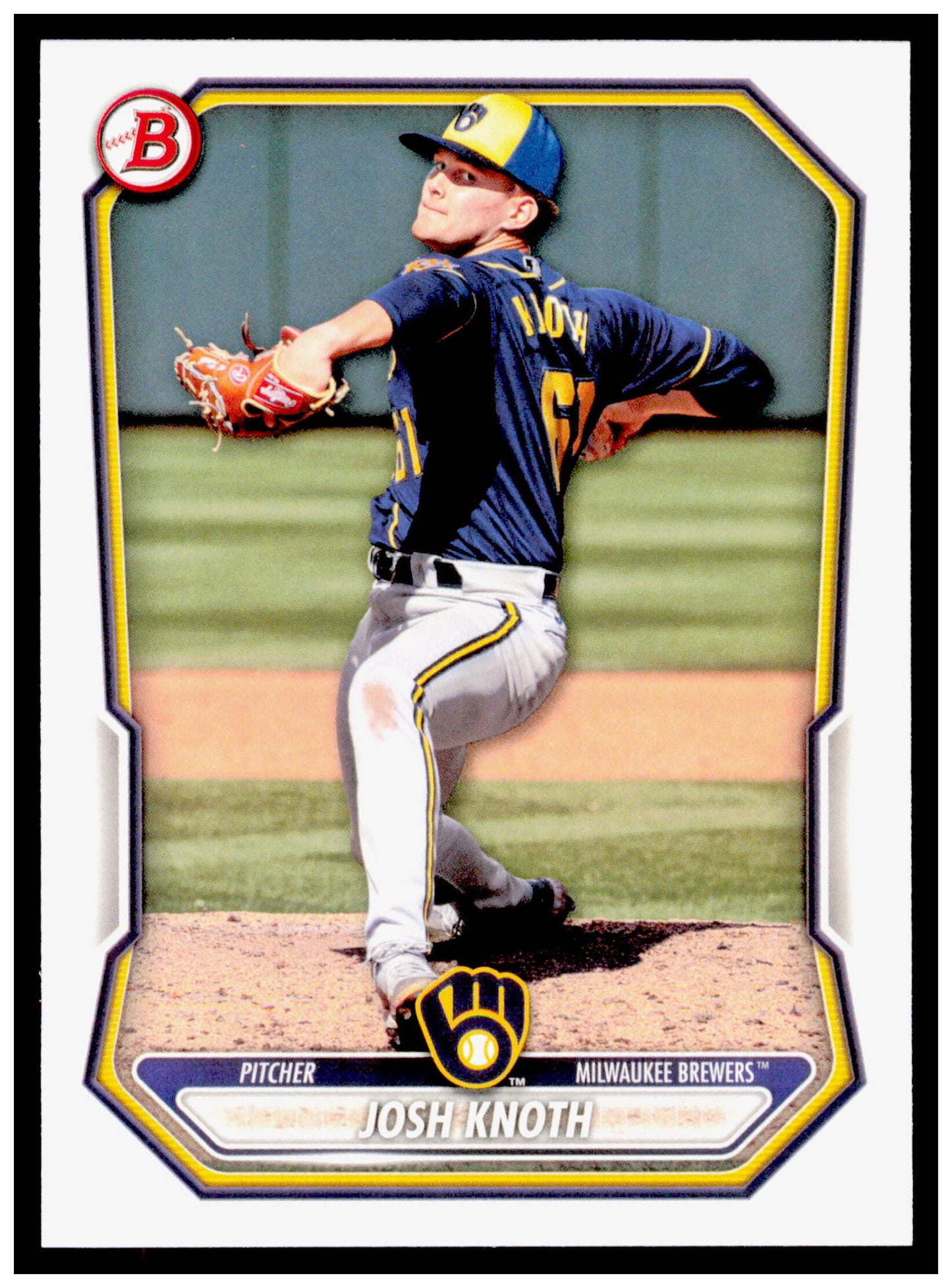 2026 Bowman Josh Knoth Card Prospects Milwaukee Brewers