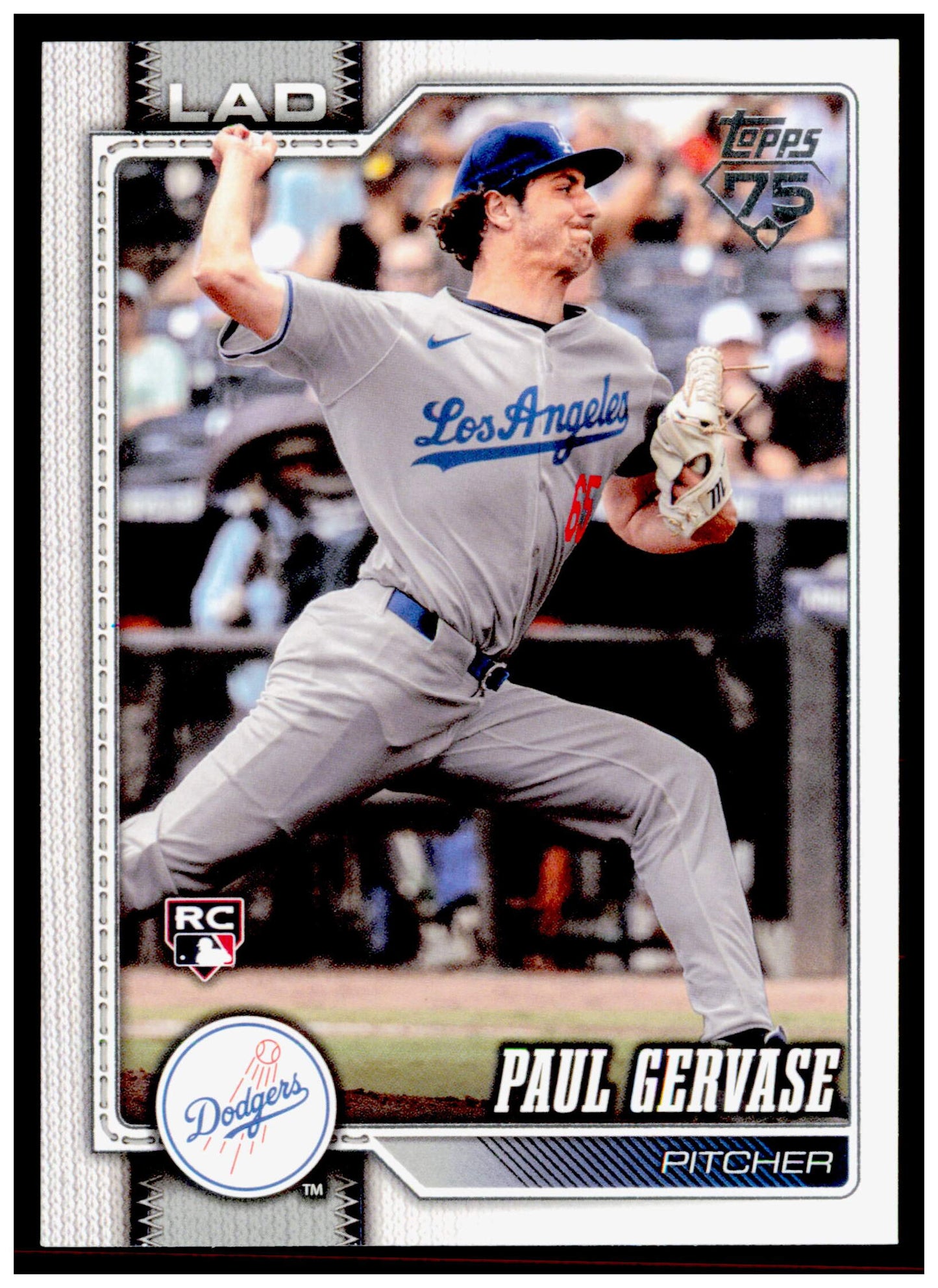 2026 Topps Paul Gervase Card Rookie Los Angeles Dodgers