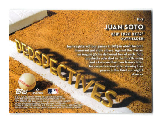 2026 Topps Chrome Juan Soto Card Perspectives New York Mets