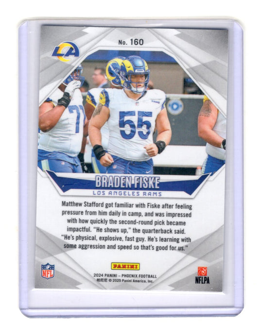 2024 Panini Phoenix Braden Fiske Card Rookie Los Angeles Rams