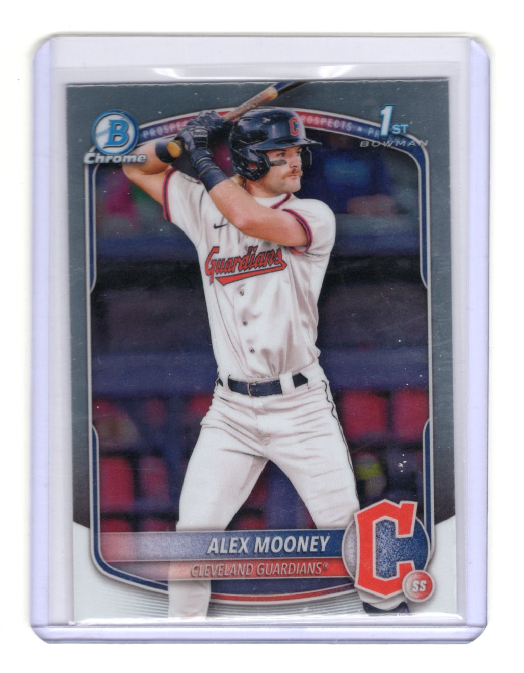 2025 Bowman Alex Mooney Card Chrome Prospects Cleveland Guardians