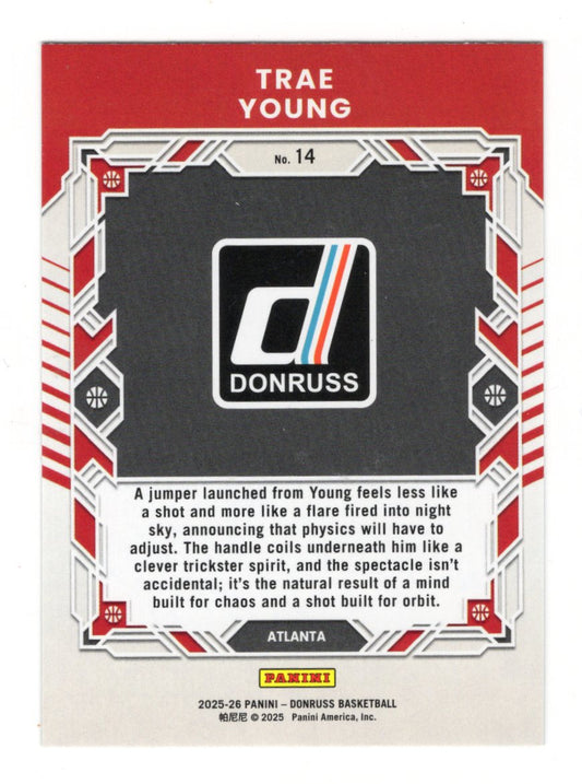 2025-26 Donruss Trae Young Card Elite Series Holo Laser Atlanta Hawks