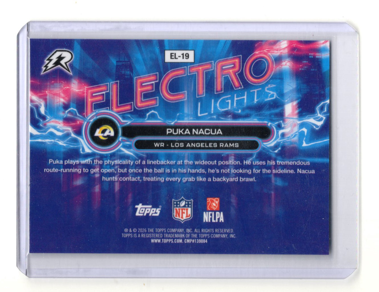 2025 Topps Resurgence Puka Nacua Card Electro Lights Los Angeles Rams