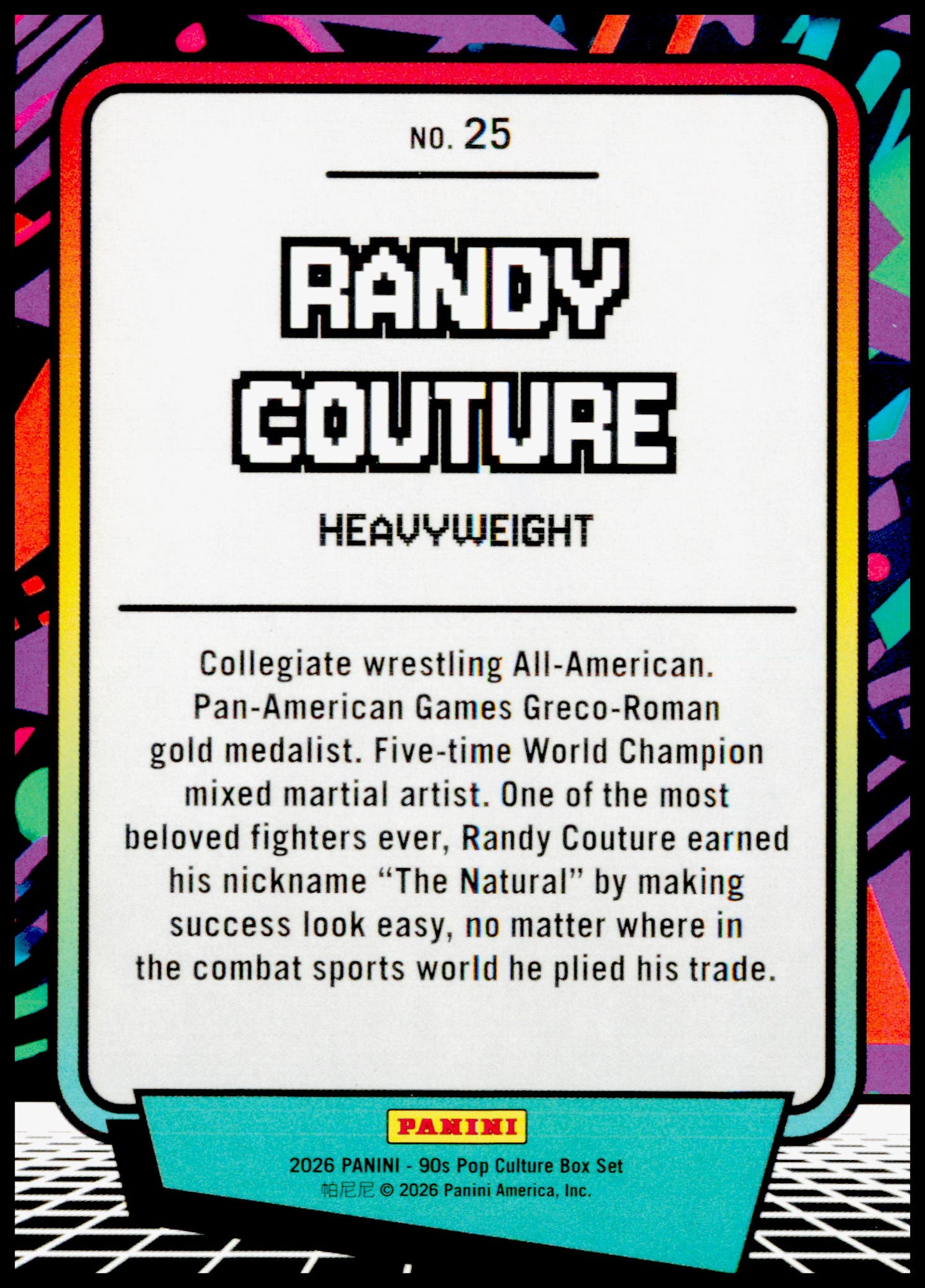 2026 Panini Decades 90s Pop Culture Randy Couture Card not available