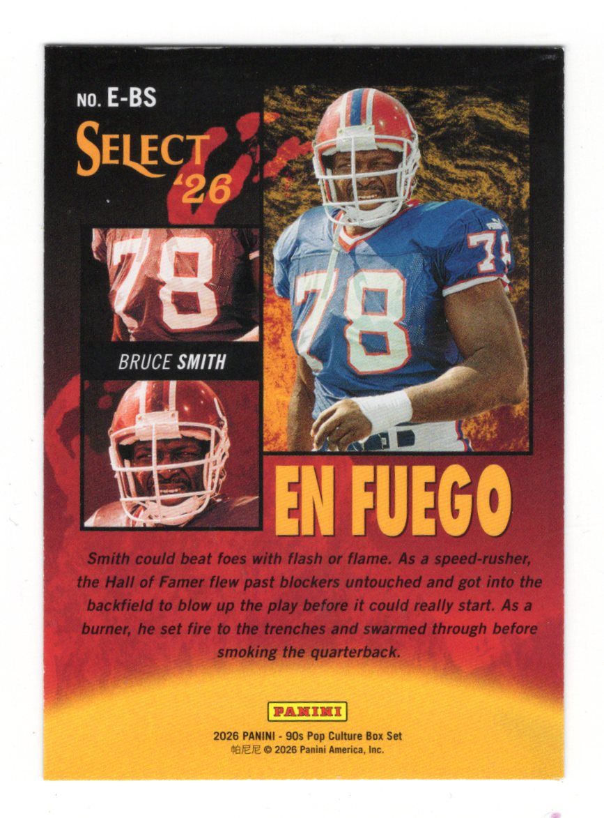 2026 Panini 90s Pop Culture Select '26 En Fuego Bruce Smith Buffalo Bills