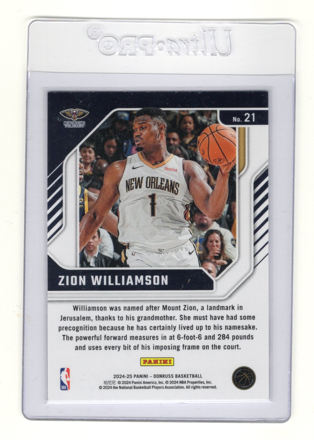 2024-25 Donruss Zion Williamson Card Franchise Features New Orleans Pelicans