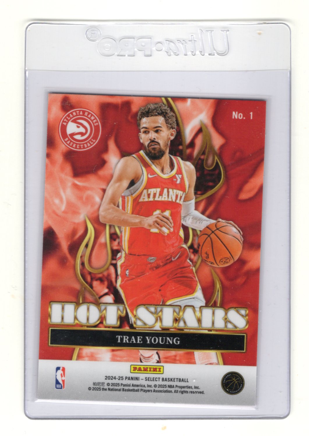 2024-25 Panini Select Trae Young Card Hot Stars Atlanta Hawks