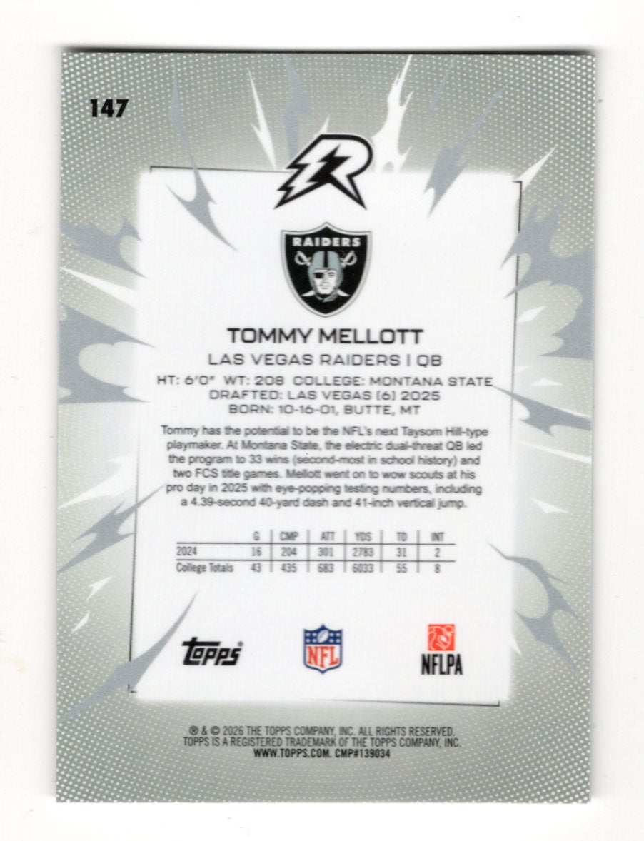 2025 Topps Resurgence Tommy Mellott Card Prism Refractor Las Vegas Raiders