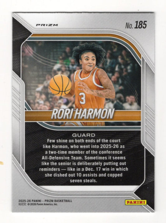 2025-26 Panini Prizm Rori Harmon Card Green Prizm NIL Texas Longhorns