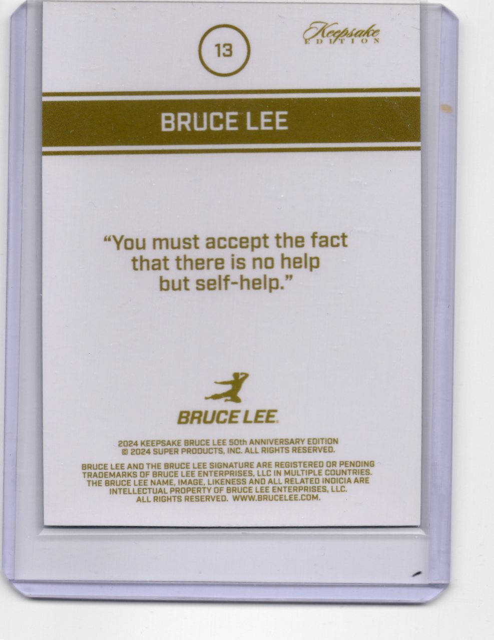 2024 Keepsake Bruce Lee 50th Anniversary Kaleidoscope Edition Bruce Lee Card