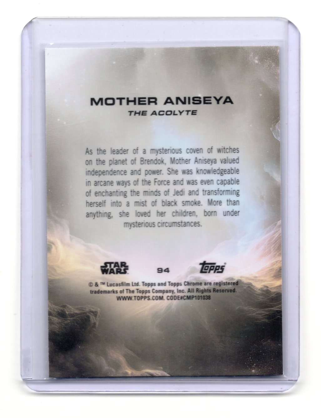 2025 Topps Chrome Star Wars Mother Aniseya Card Prism Refractor