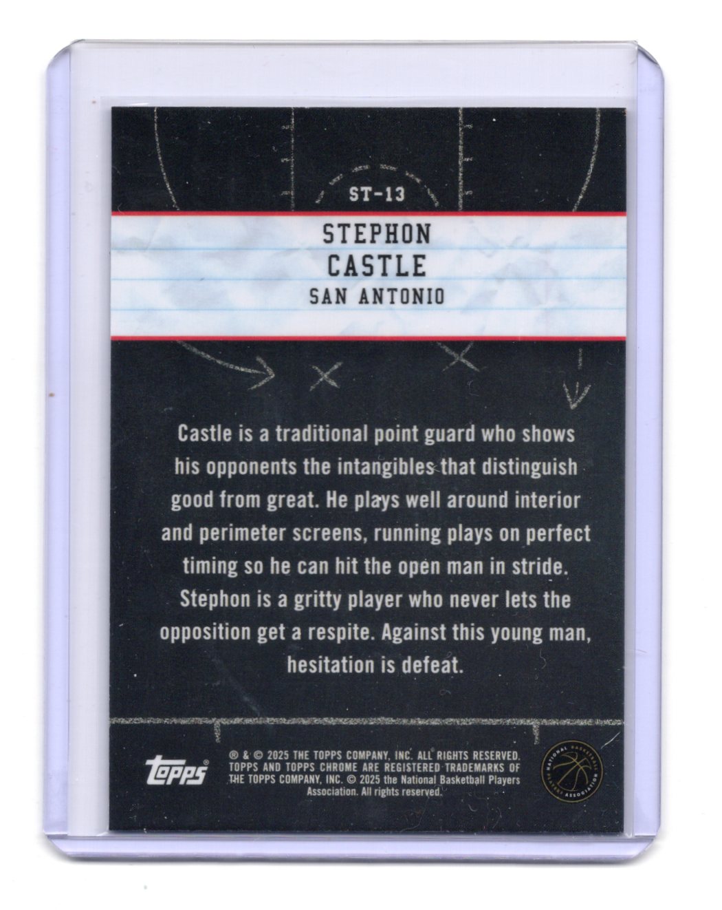 2024-25 Topps Chrome Stephon Castle Card Show and Tell San Antonio Spurs