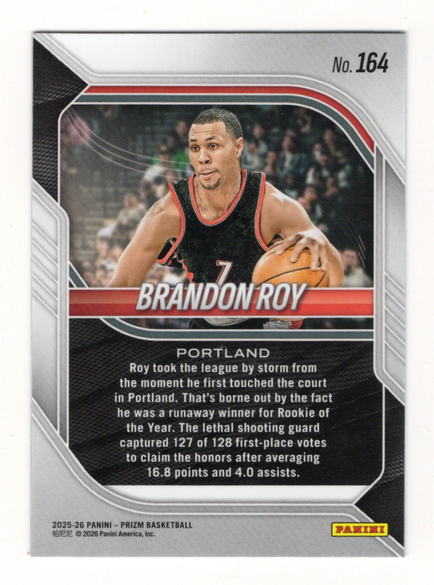 2025-26 Panini Prizm Brandon Roy Card Portland Trail Blazers