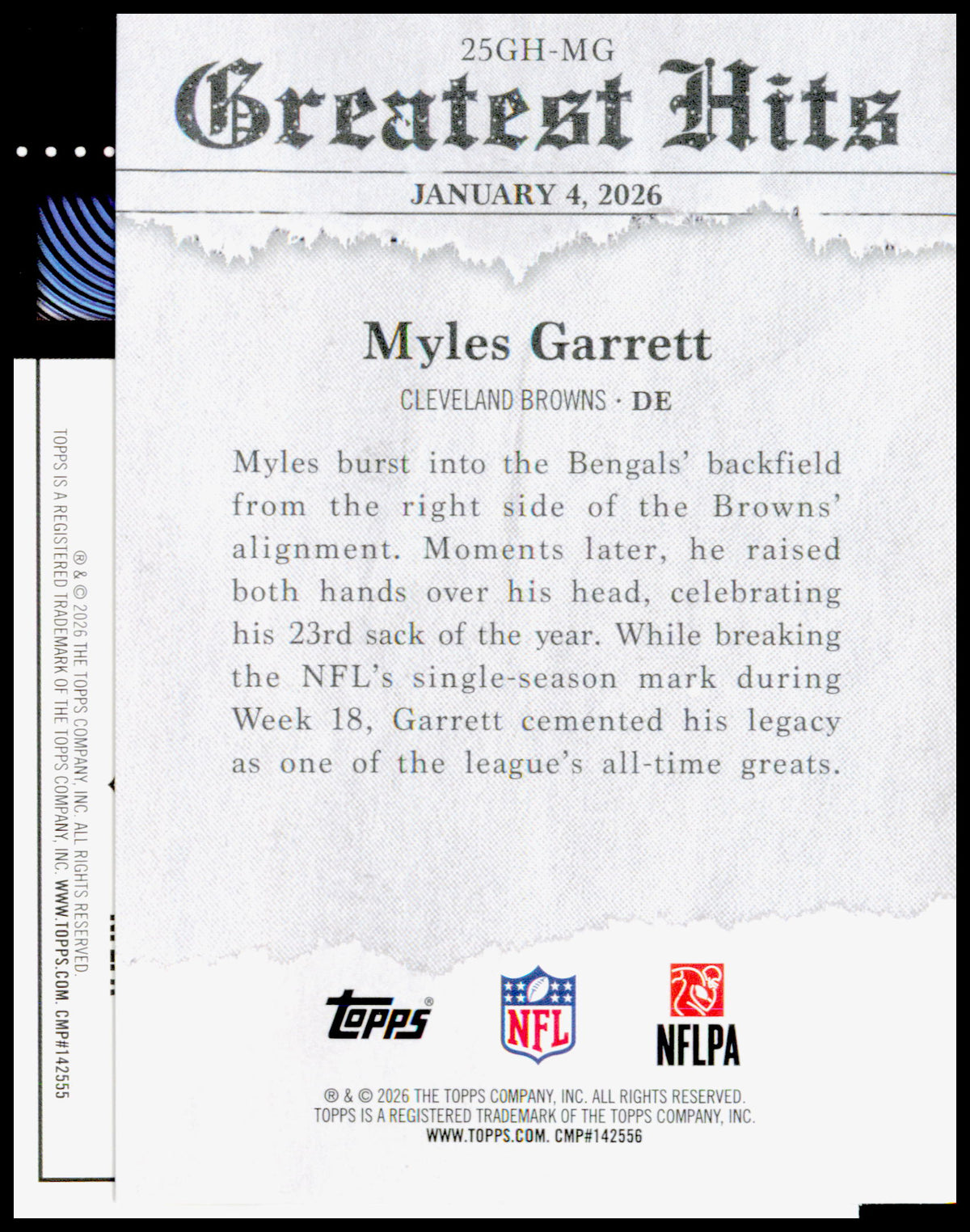 2026 Topps Flagship Tetairoa McMillan Card Big Ticket Players Carolina Panthers