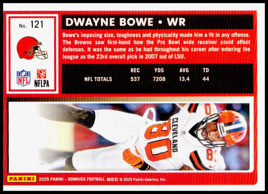 2025 Donruss Dwayne Bowe Card Cleveland Browns