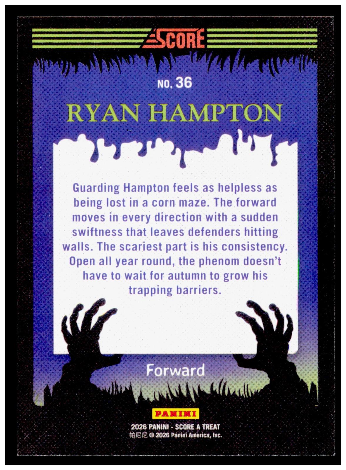 2026 Score-A-Treat Ryan Hampton Card NIL