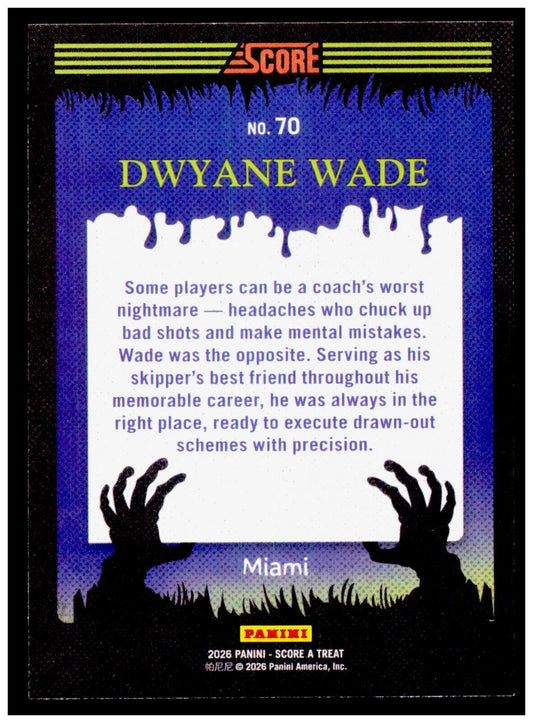 2026 Score-A-Treat Dwyane Wade Card Pumpkins HOF Miami Heat