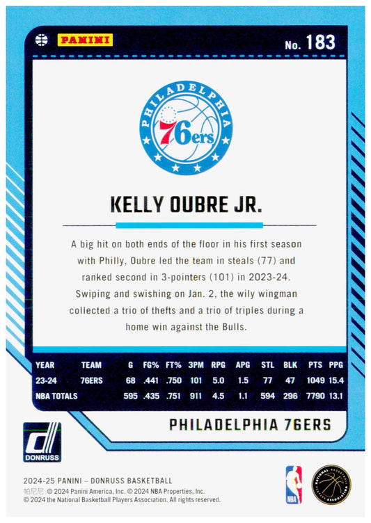 2024-25 Donruss Kelly Oubre Jr. Card Philadelphia 76ers