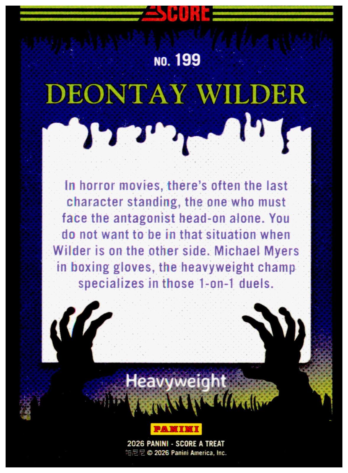 2026 Score-A-Treat Deontay Wilder Card Slime none